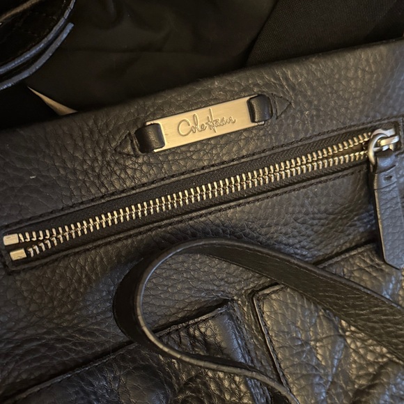 VTG Cole Haan Black Pebble Leather Elegant Crossbody Bag - Picture 12 of 14